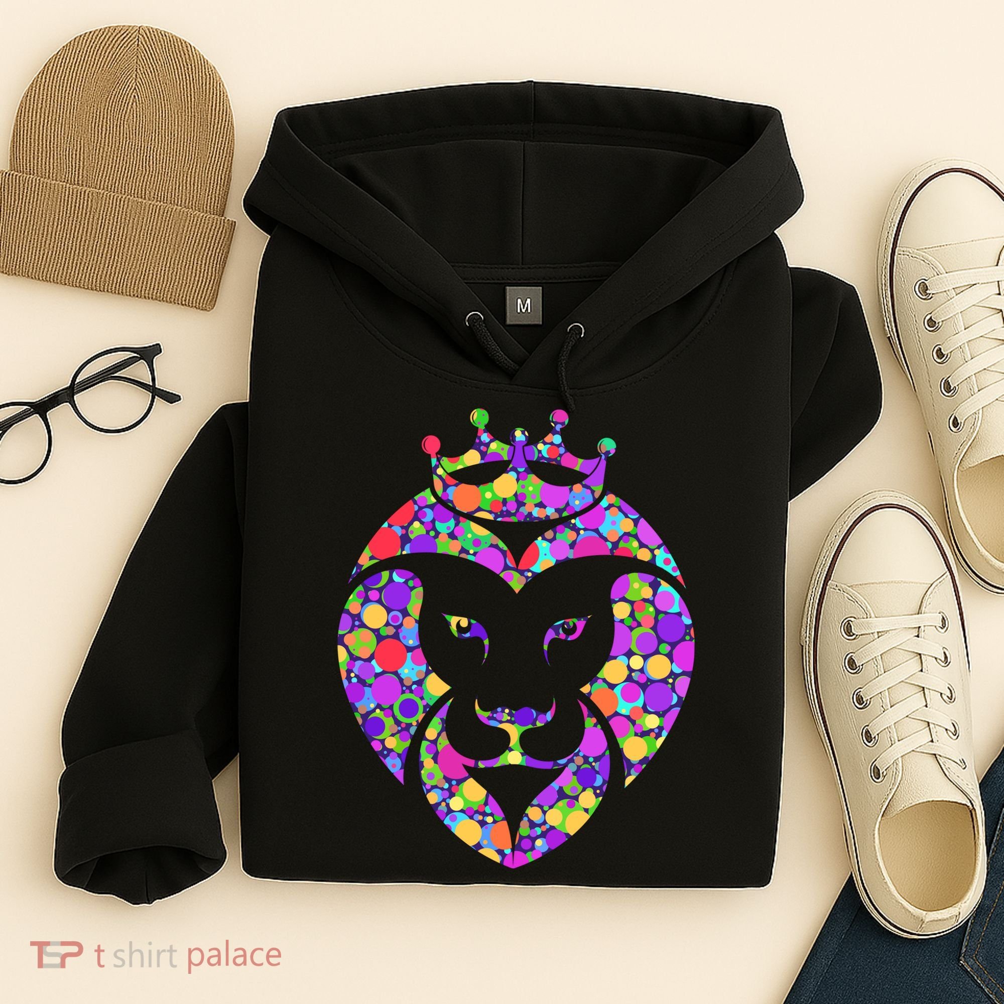 Dot Day King Lion Hoodie