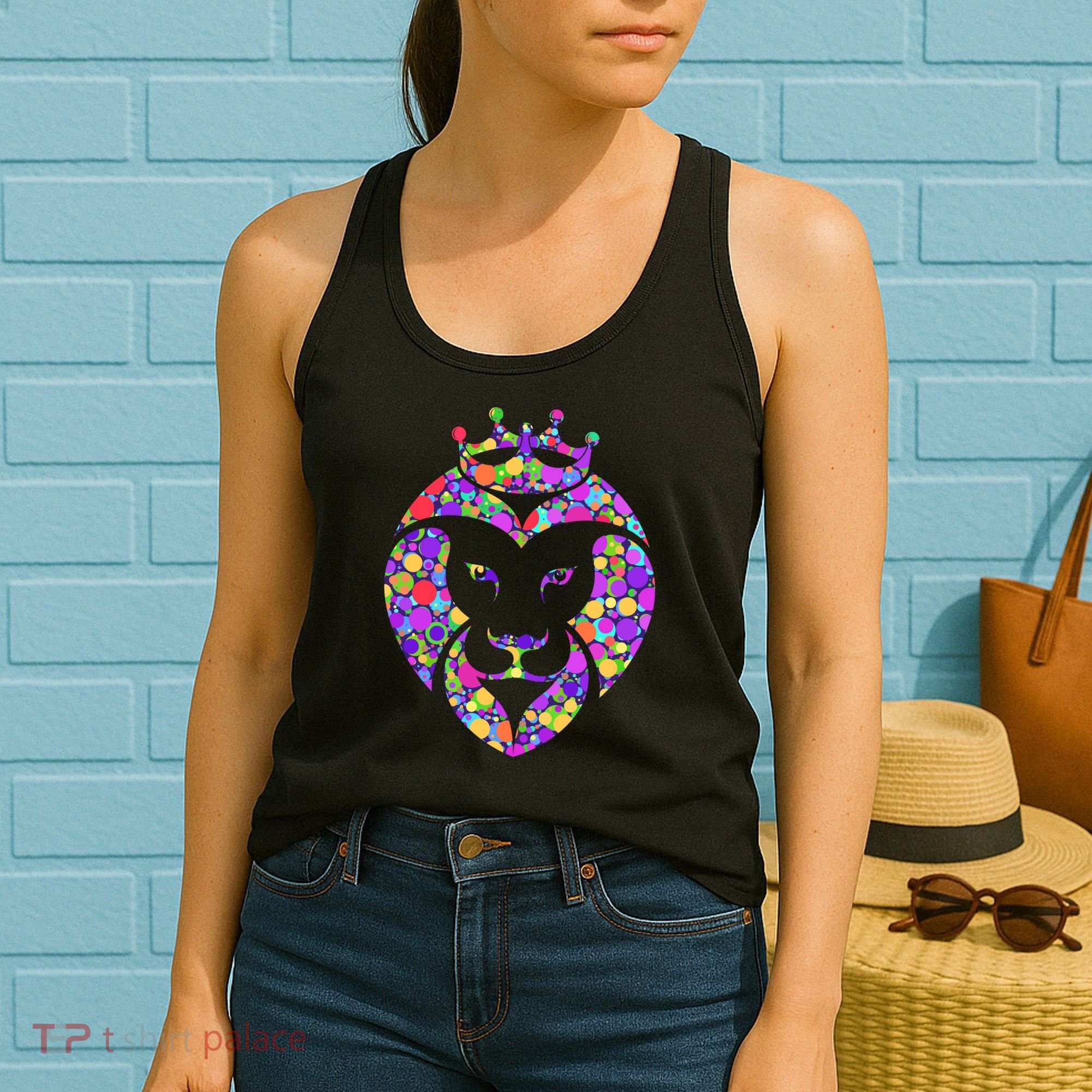 Dot Day King Lion Women's Tank Top