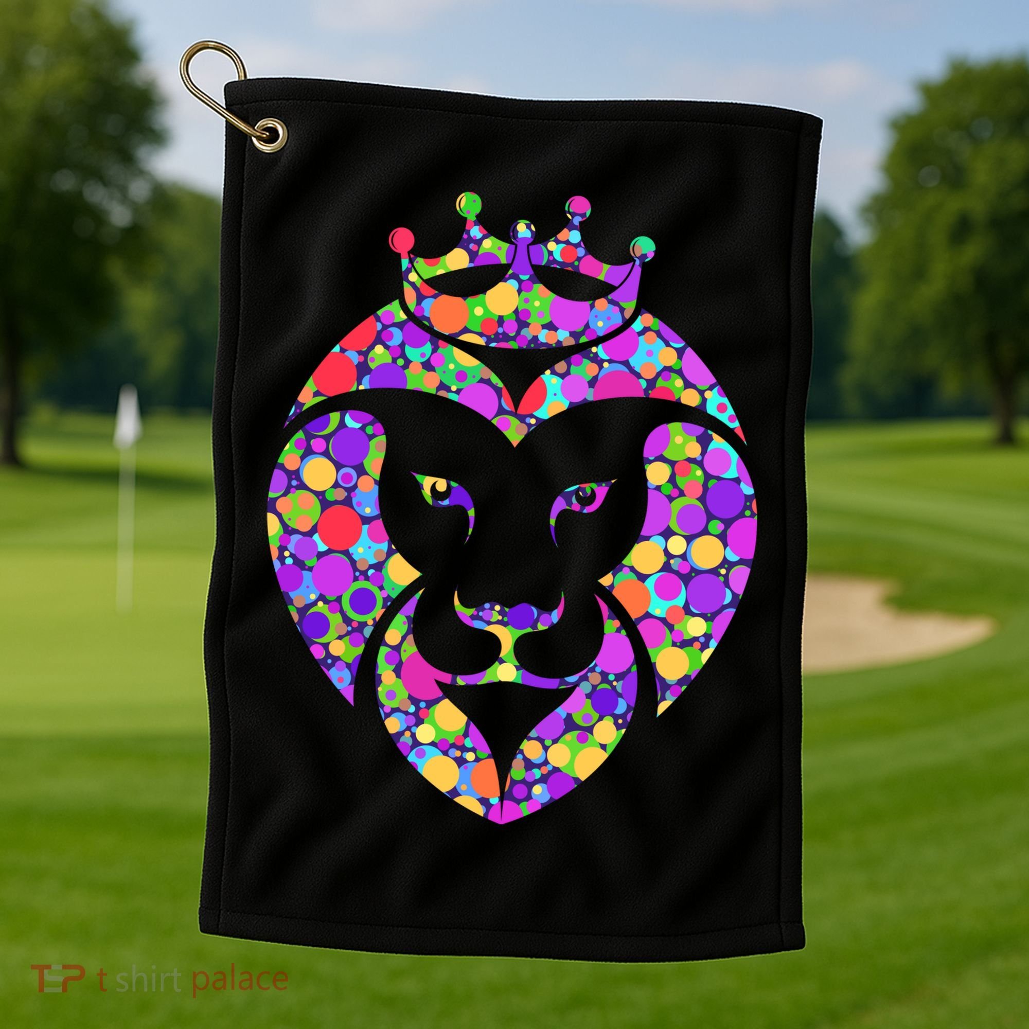 Dot Day King Lion Golf Towel