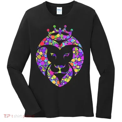Dot Day King Lion Women's Long Sleeve Shirt