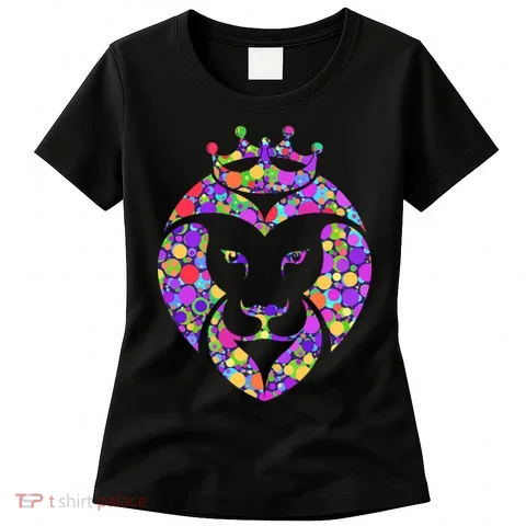 Dot Day King Lion Women's T-Shirt in the selected color