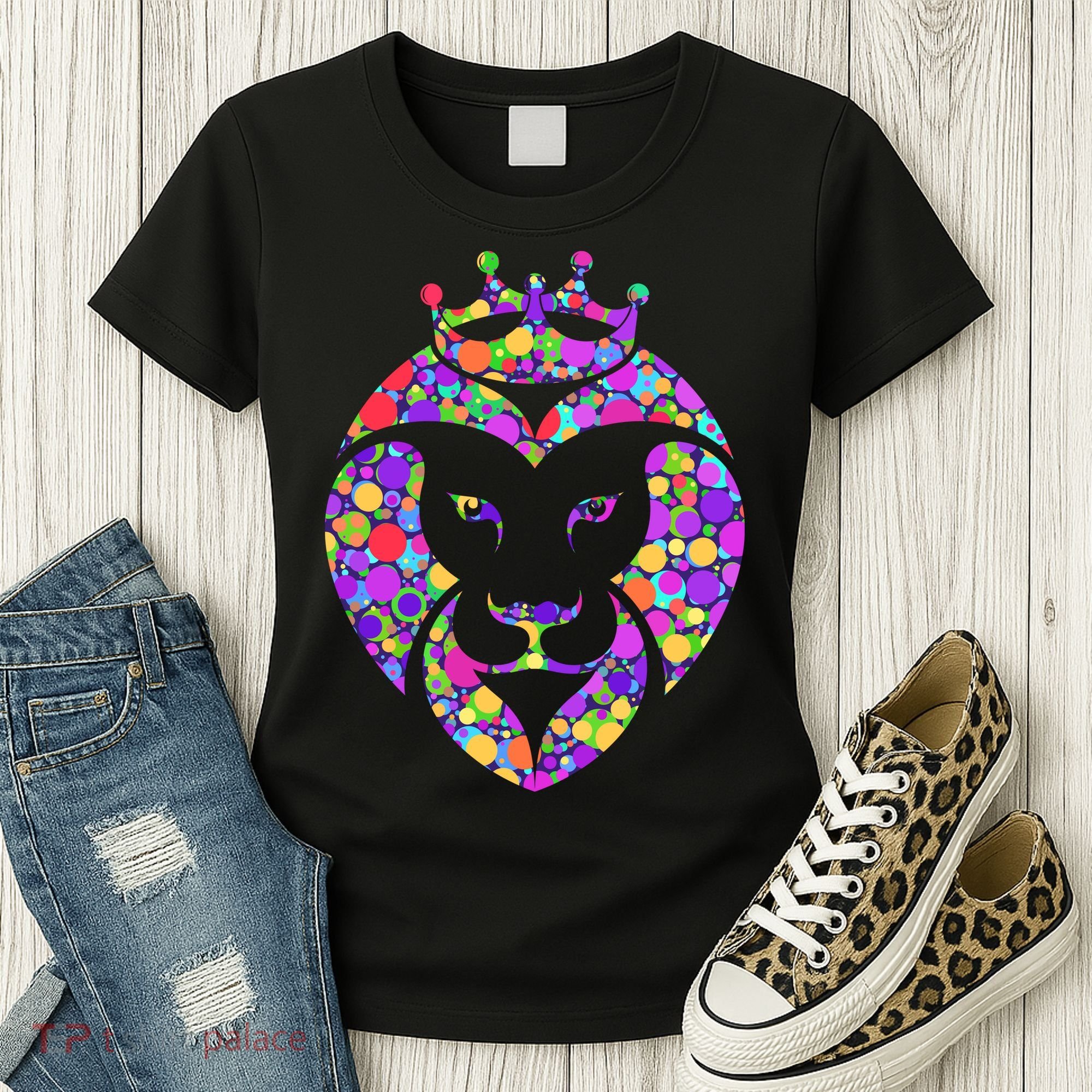 Dot Day King Lion Women's T-Shirt