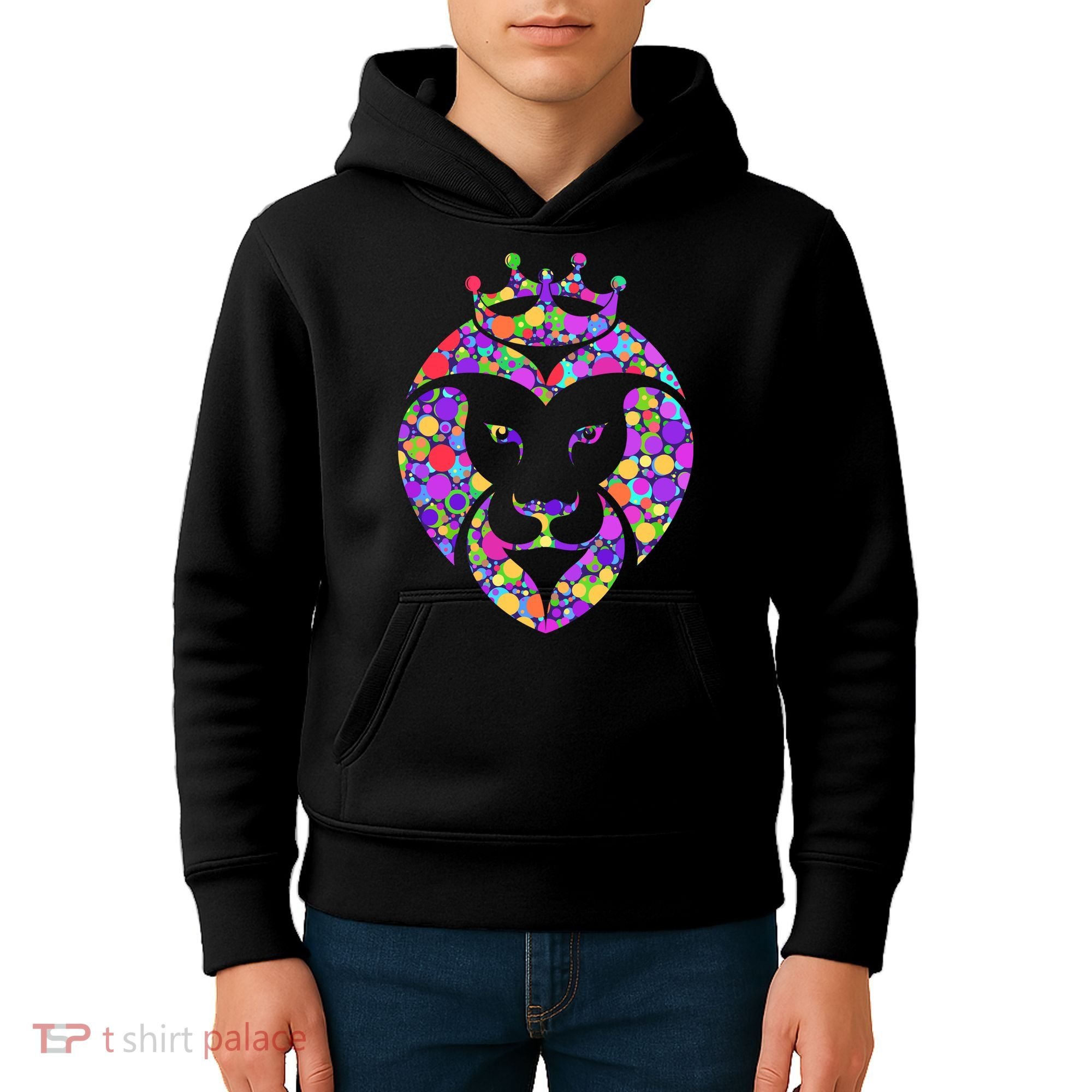 Dot Day King Lion Kids Hoodie