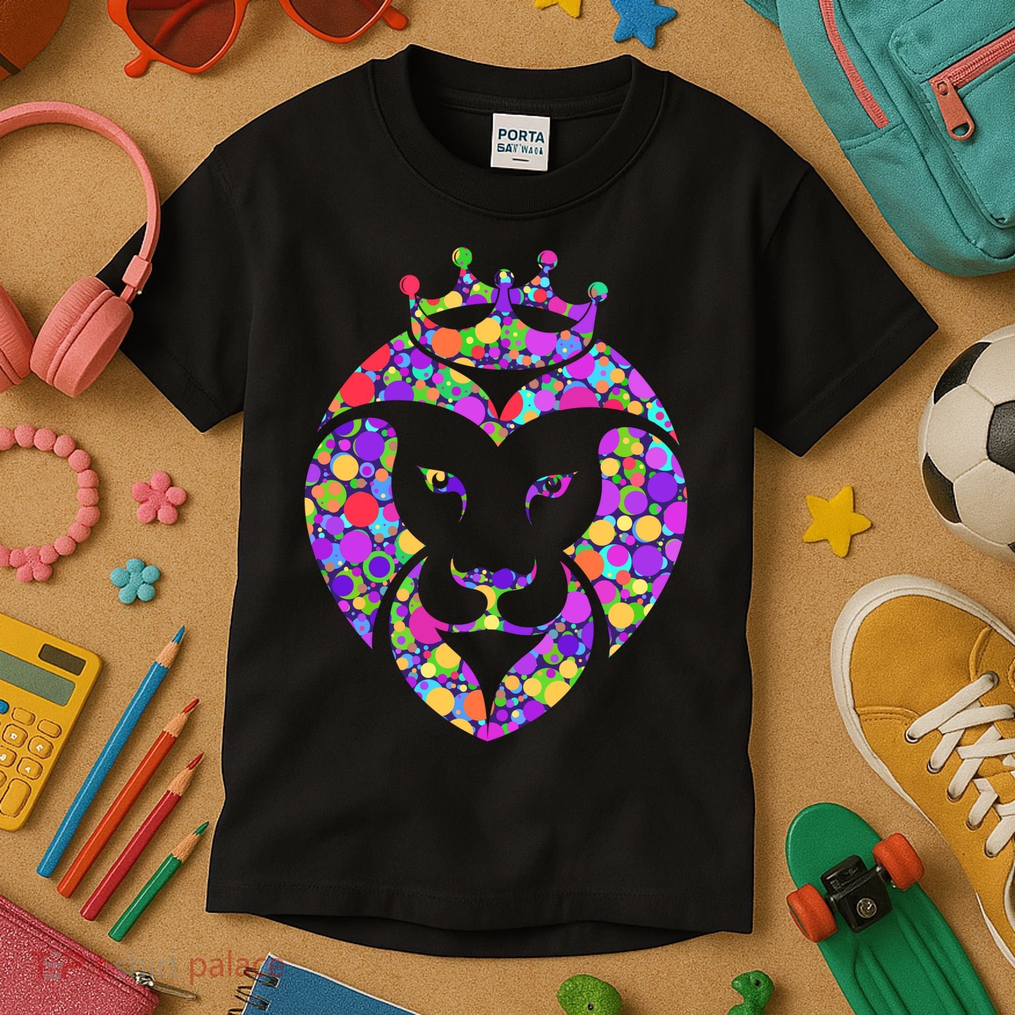 Dot Day King Lion Kids T-Shirt