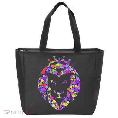 Dot Day King Lion Tote Bag