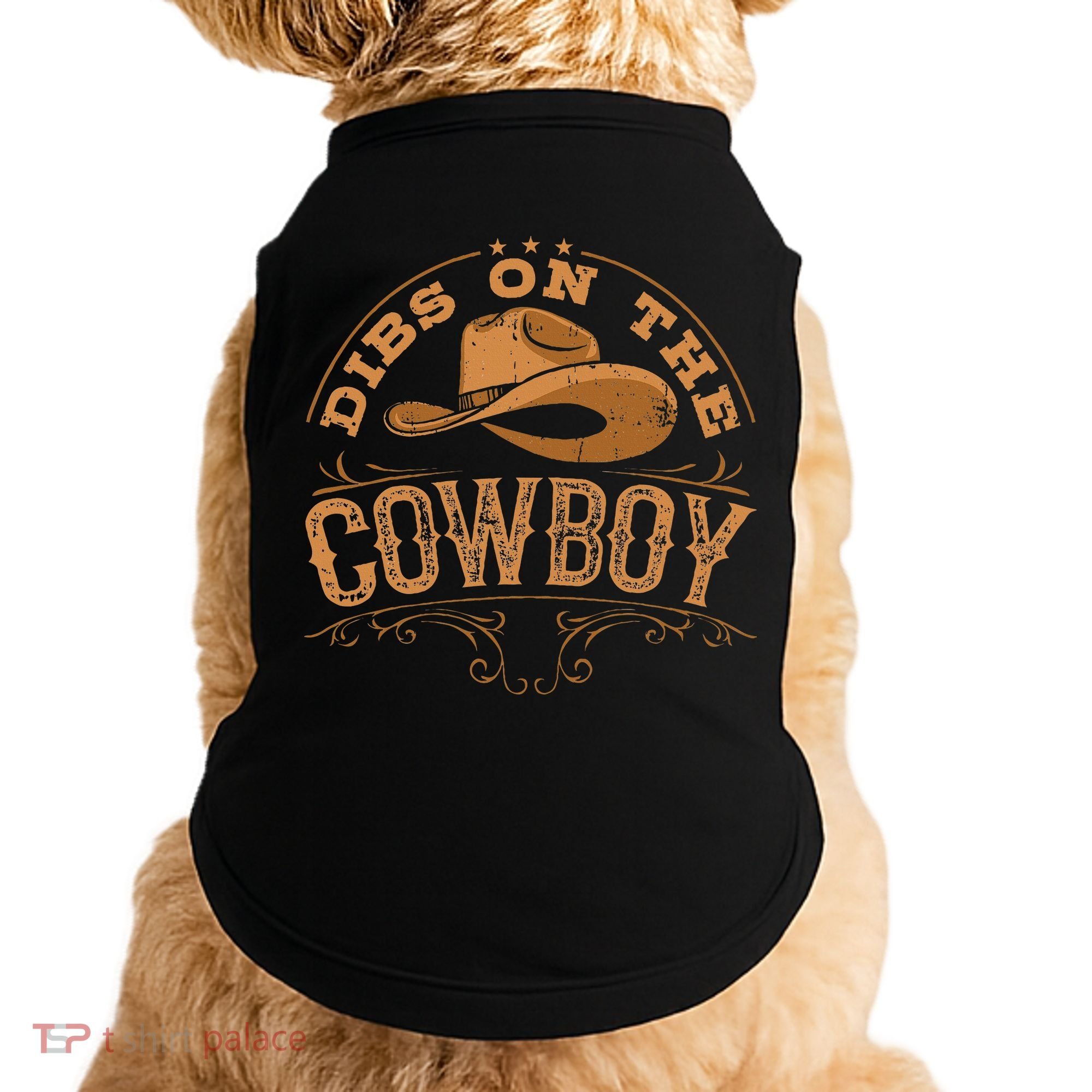Dibs On The Cowboy Rodeo Ranch Girlfriend Wife Lipstick Doggie Tank