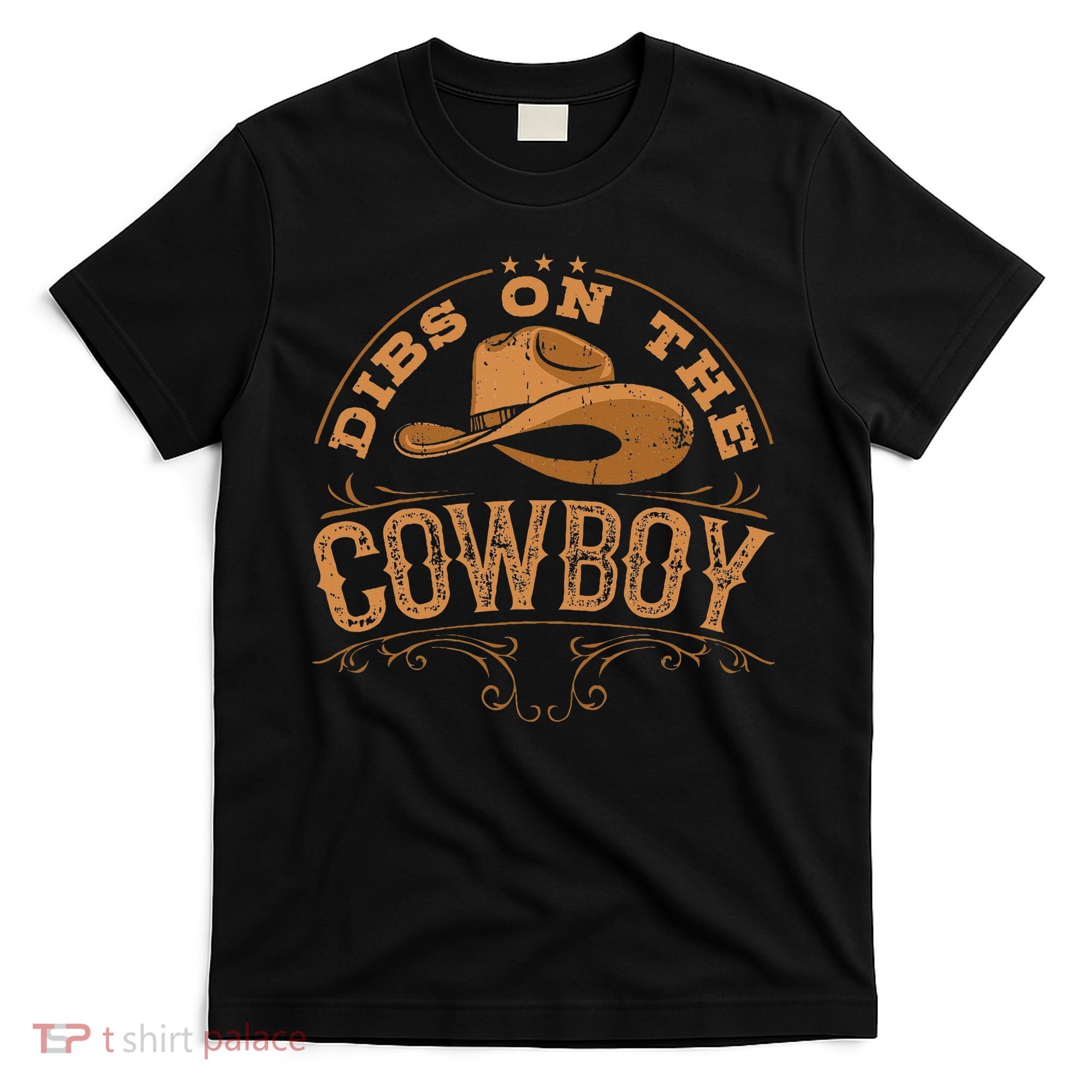 Dibs On The Cowboy Rodeo Ranch Girlfriend Wife Lipstick T-Shirt