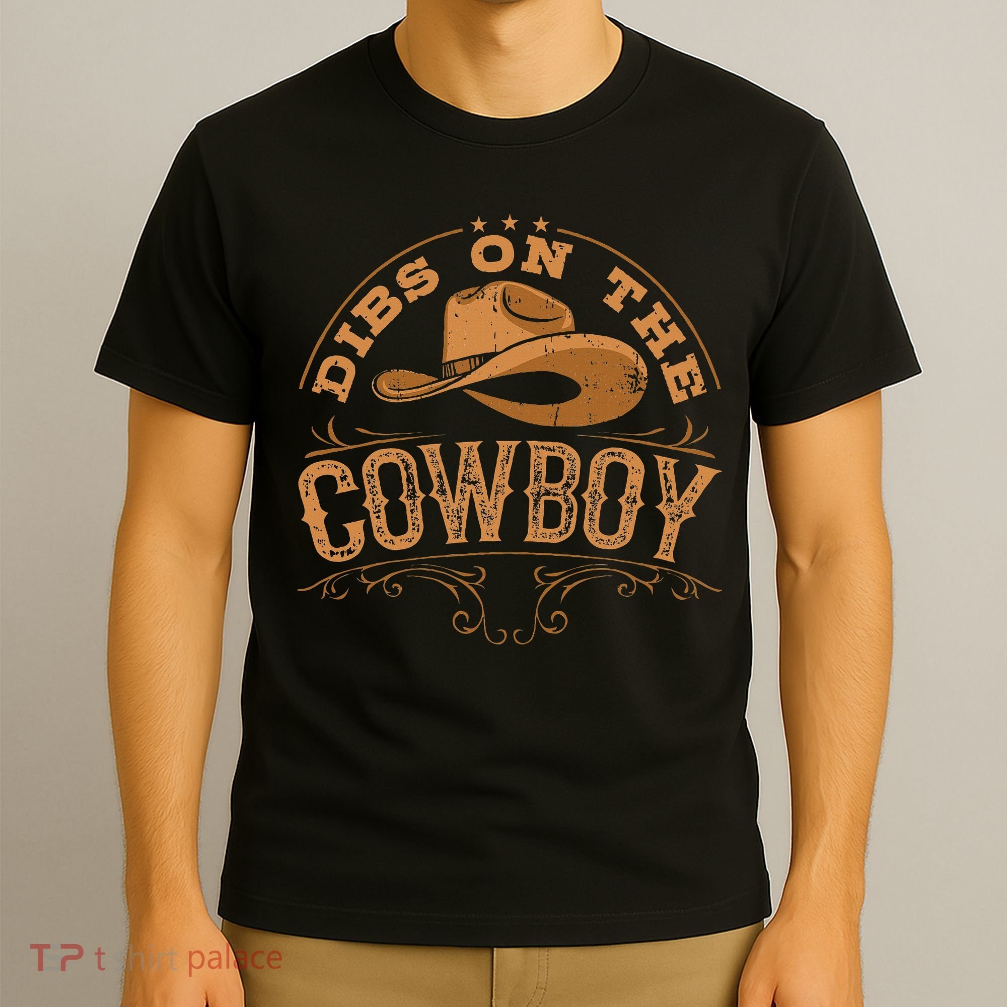 Dibs On The Cowboy Rodeo Ranch Girlfriend Wife Lipstick T-Shirt