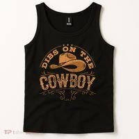 Dibs On The Cowboy Rodeo Ranch Girlfriend Wife Lipstick Tank Top thumb 2