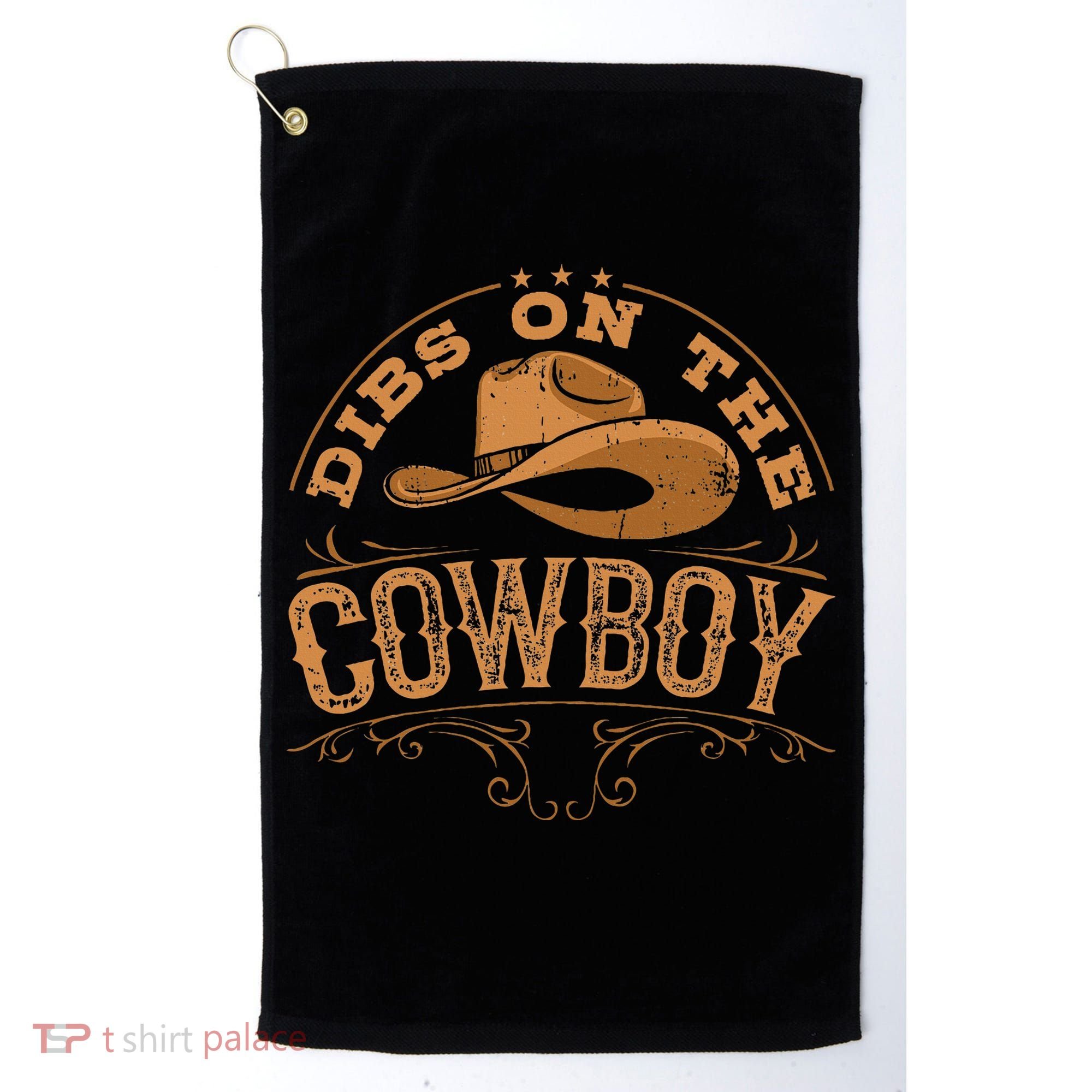 Dibs On The Cowboy Rodeo Ranch Girlfriend Wife Lipstick Golf Towel