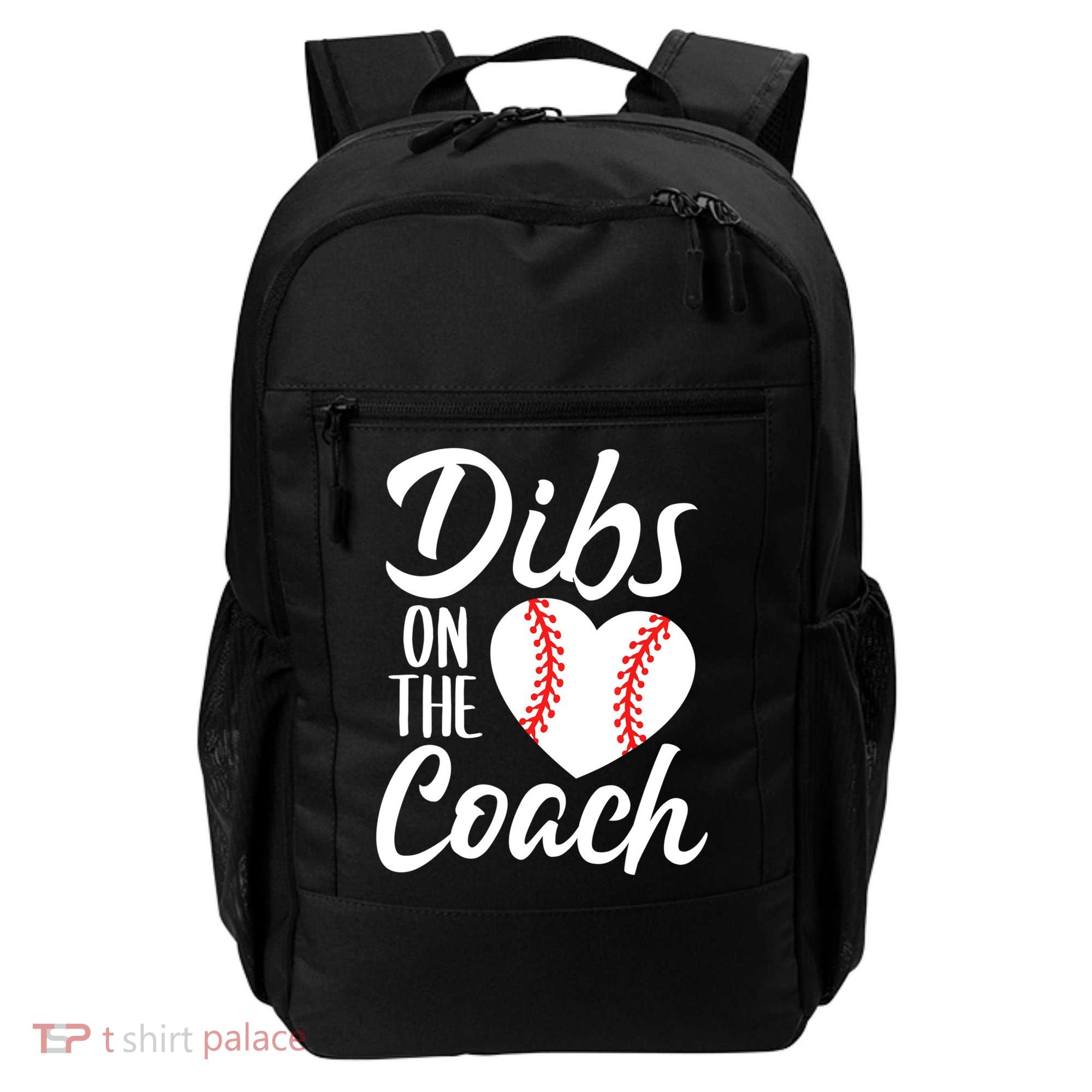 Dibs On The Coach Funny Baseball Heart Cute Mother's Day Backpack