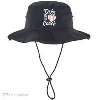 Dibs On The Coach Funny Baseball Heart Cute Mother's Day Bucket Hat thumb 0