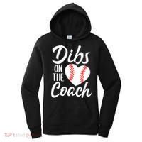 Dibs On The Coach Funny Baseball Heart Cute Mother's Day Women's Hoodie thumb 0