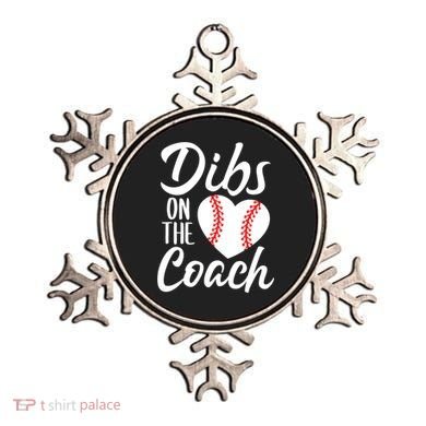 Dibs On The Coach Funny Baseball Heart Cute Mother's Day Ornament