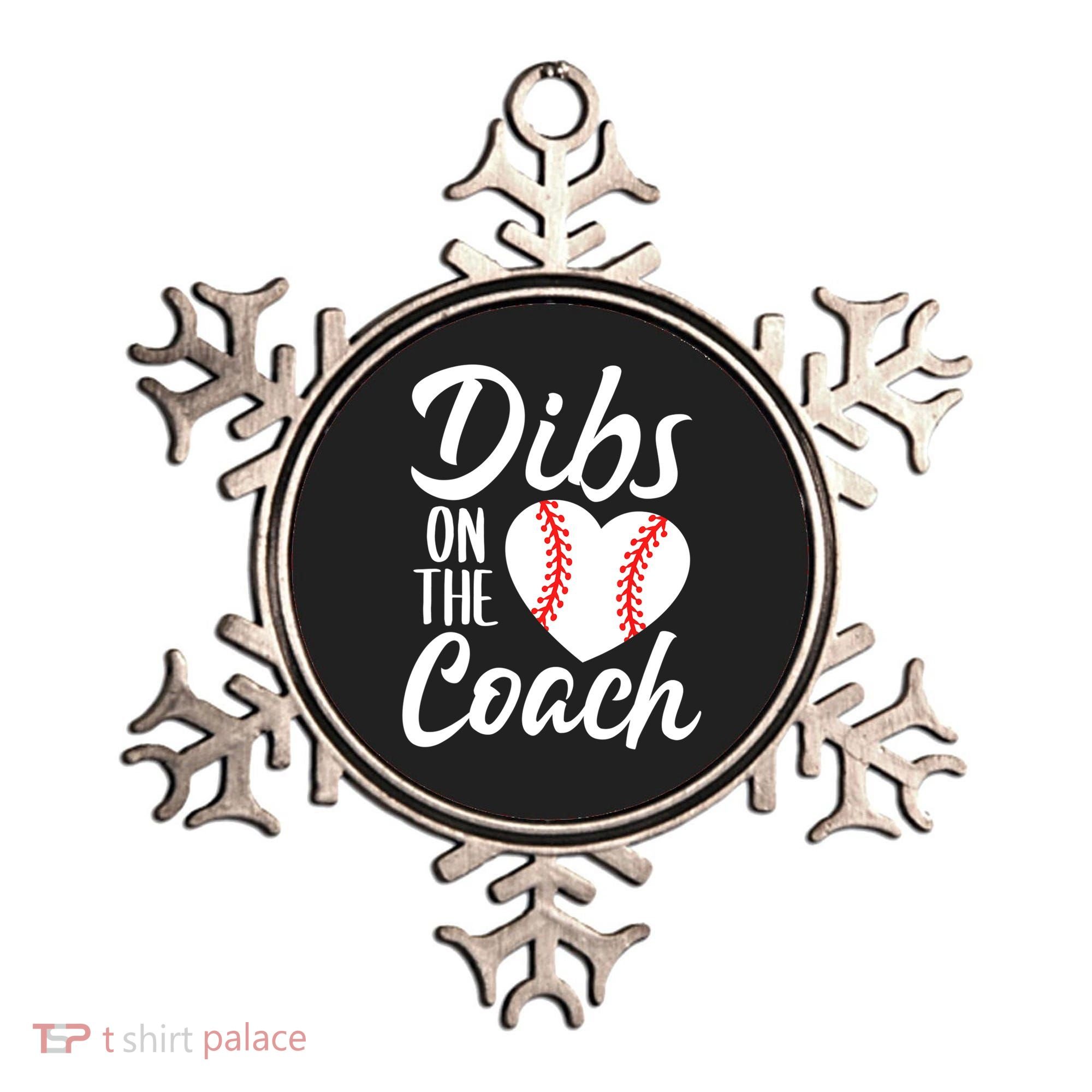 Dibs On The Coach Funny Baseball Heart Cute Mother's Day Ornament