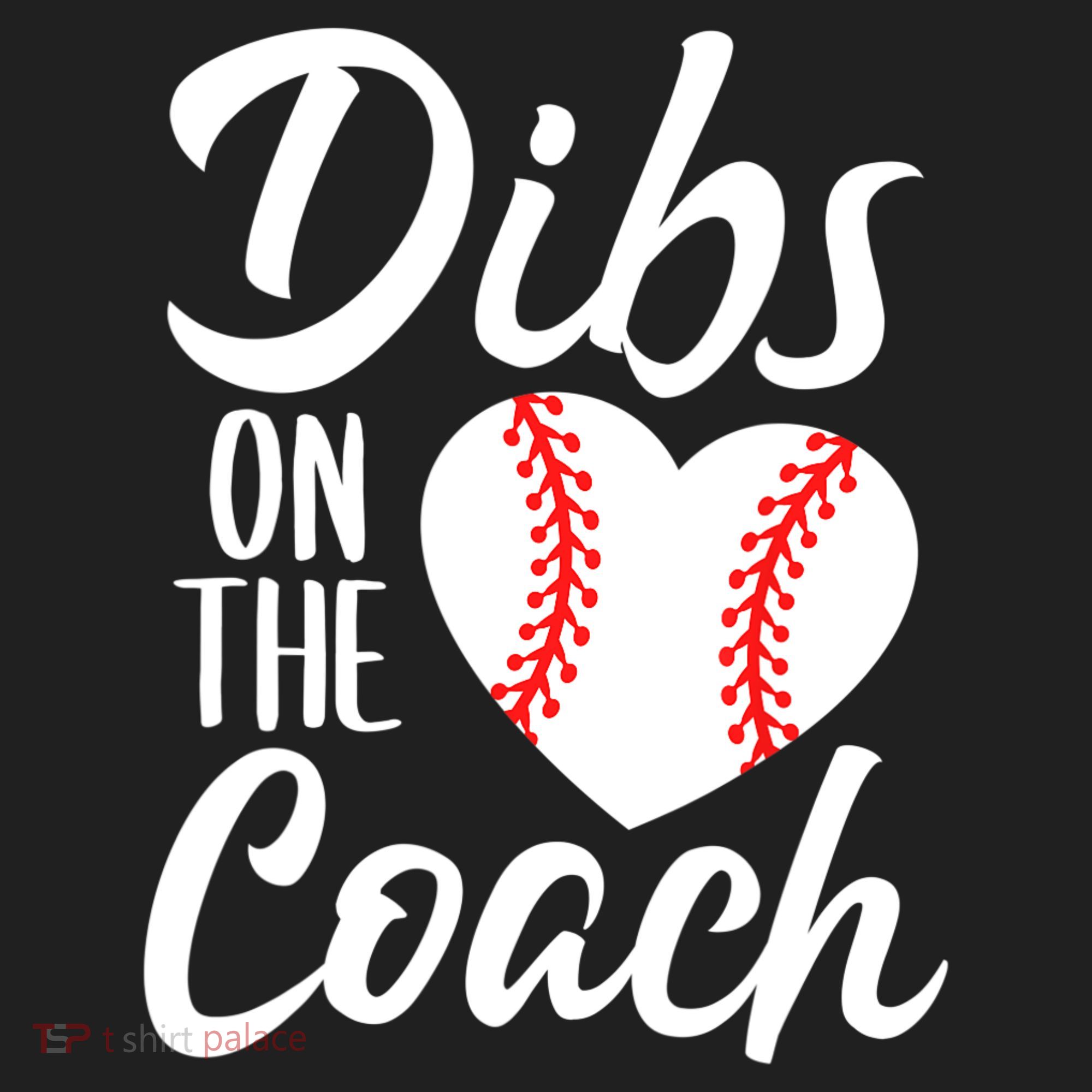 Dibs On The Coach Funny Baseball Heart Cute Mother's Day Golf Towel