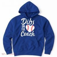 Dibs On The Coach Funny Baseball Heart Cute Mother's Day Hoodie thumb 0