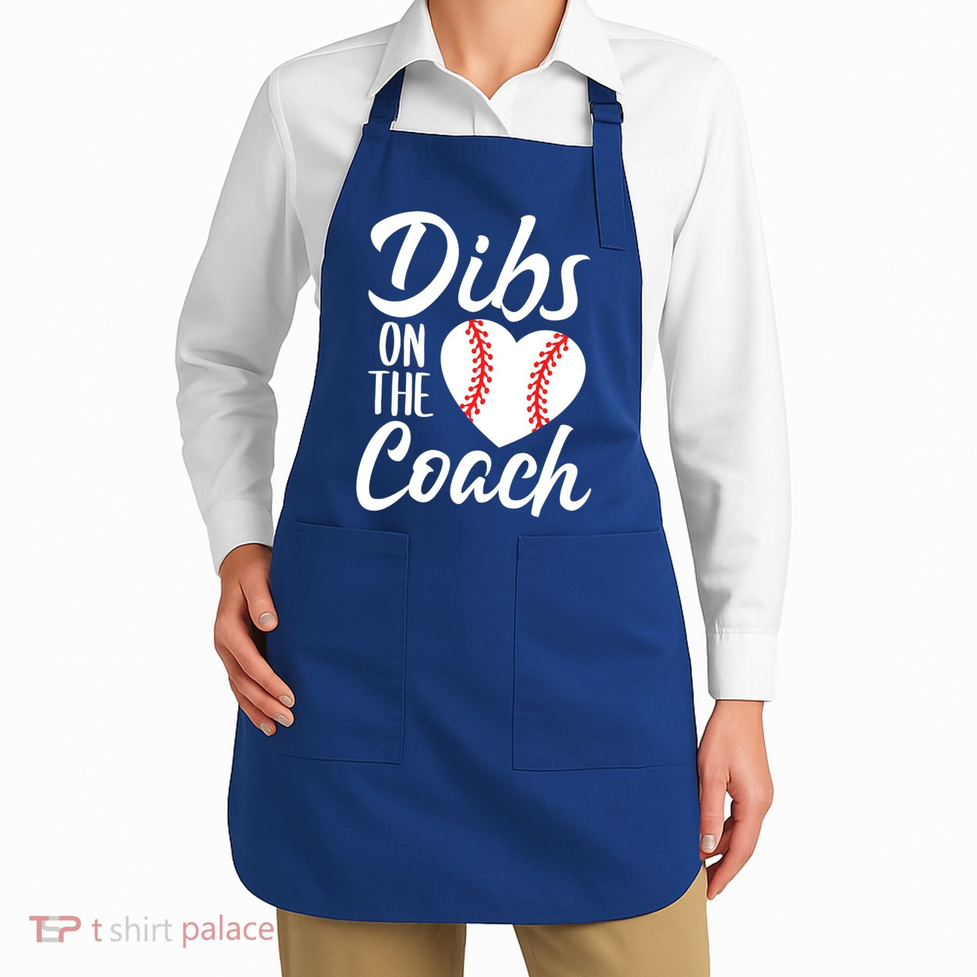 Dibs On The Coach Funny Baseball Heart Cute Mother's Day Apron