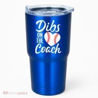 Dibs On The Coach Funny Baseball Heart Cute Mother's Day Tumbler thumb 0