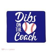 Dibs On The Coach Funny Baseball Heart Cute Mother's Day Mousepad thumb 0