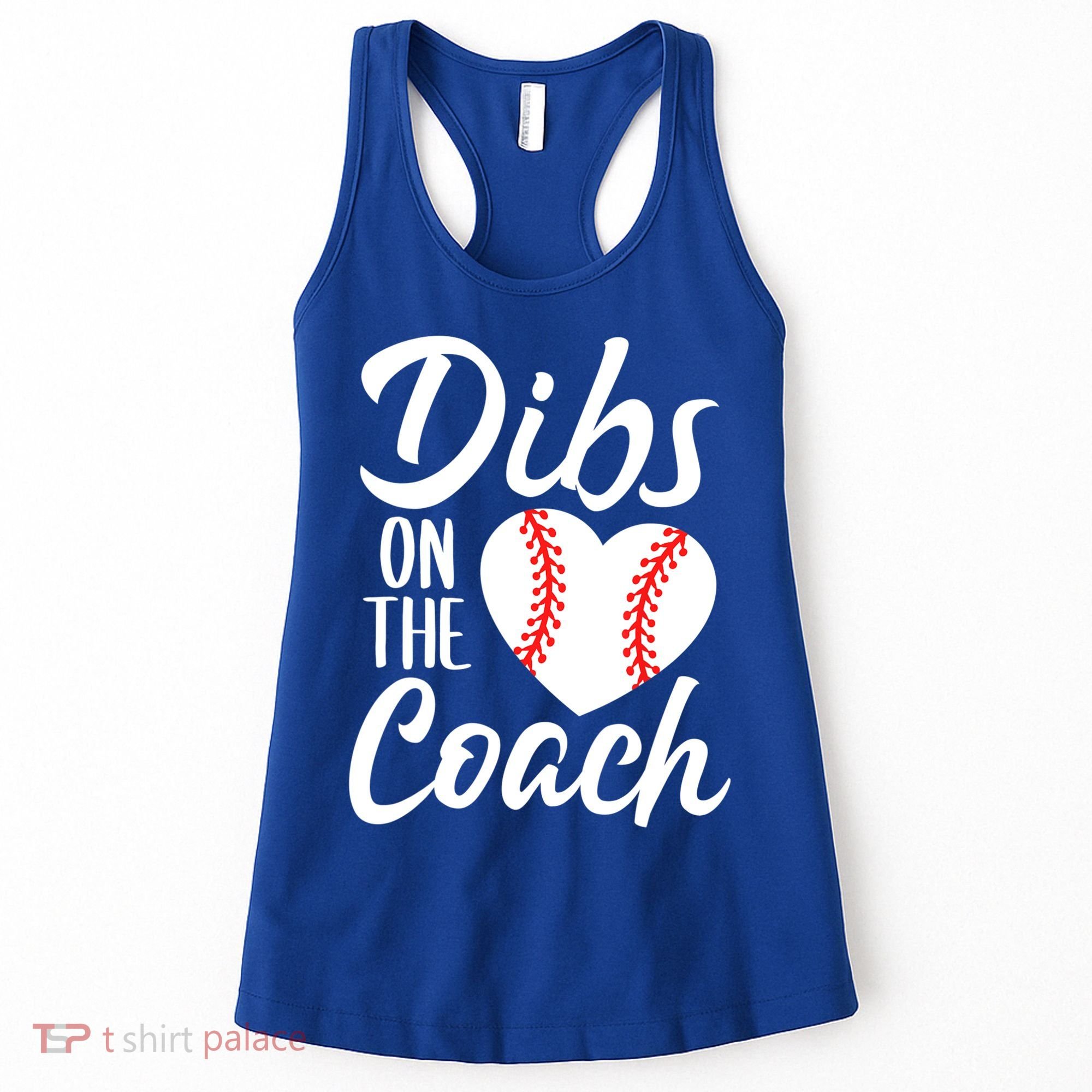 Dibs On The Coach Funny Baseball Heart Cute Mother's Day Women's Tank Top