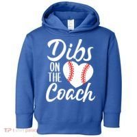 Dibs On The Coach Funny Baseball Heart Cute Mother's Day Toddler Hoodie thumb 0
