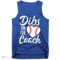 Dibs On The Coach Funny Baseball Heart Cute Mother's Day Tank Top thumb 0