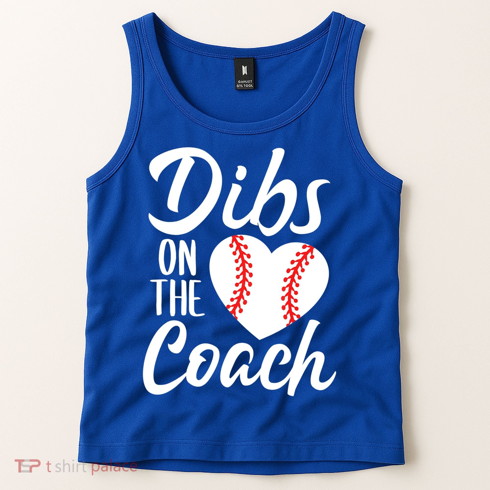 Dibs On The Coach Funny Baseball Heart Cute Mother's Day Tank Top