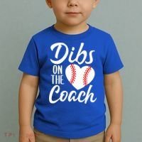 Dibs On The Coach Funny Baseball Heart Cute Mother's Day Toddler T-Shirt thumb 2