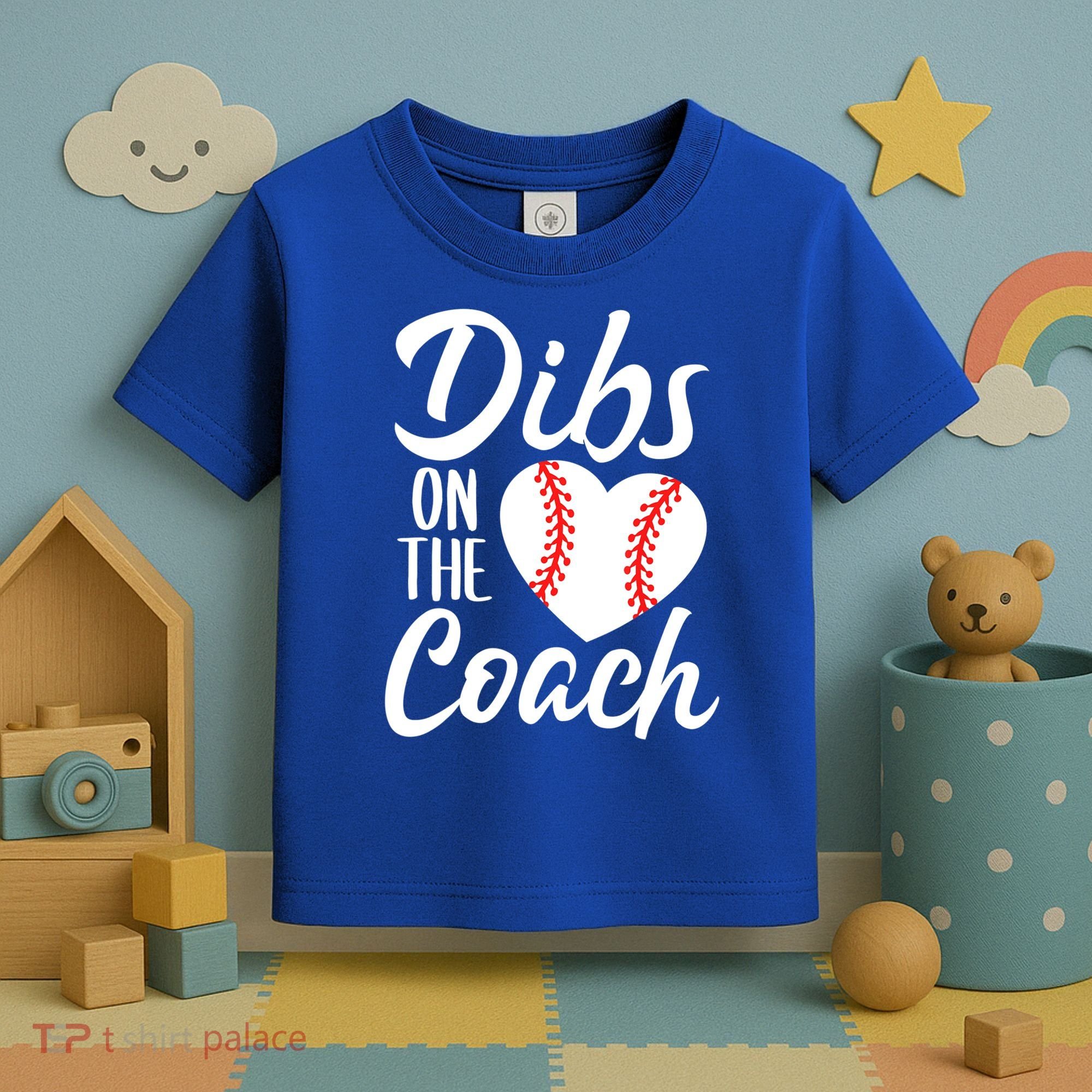 Dibs On The Coach Funny Baseball Heart Cute Mother's Day Toddler T-Shirt