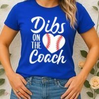 Dibs On The Coach Funny Baseball Heart Cute Mother's Day Women's T-Shirt thumb 2