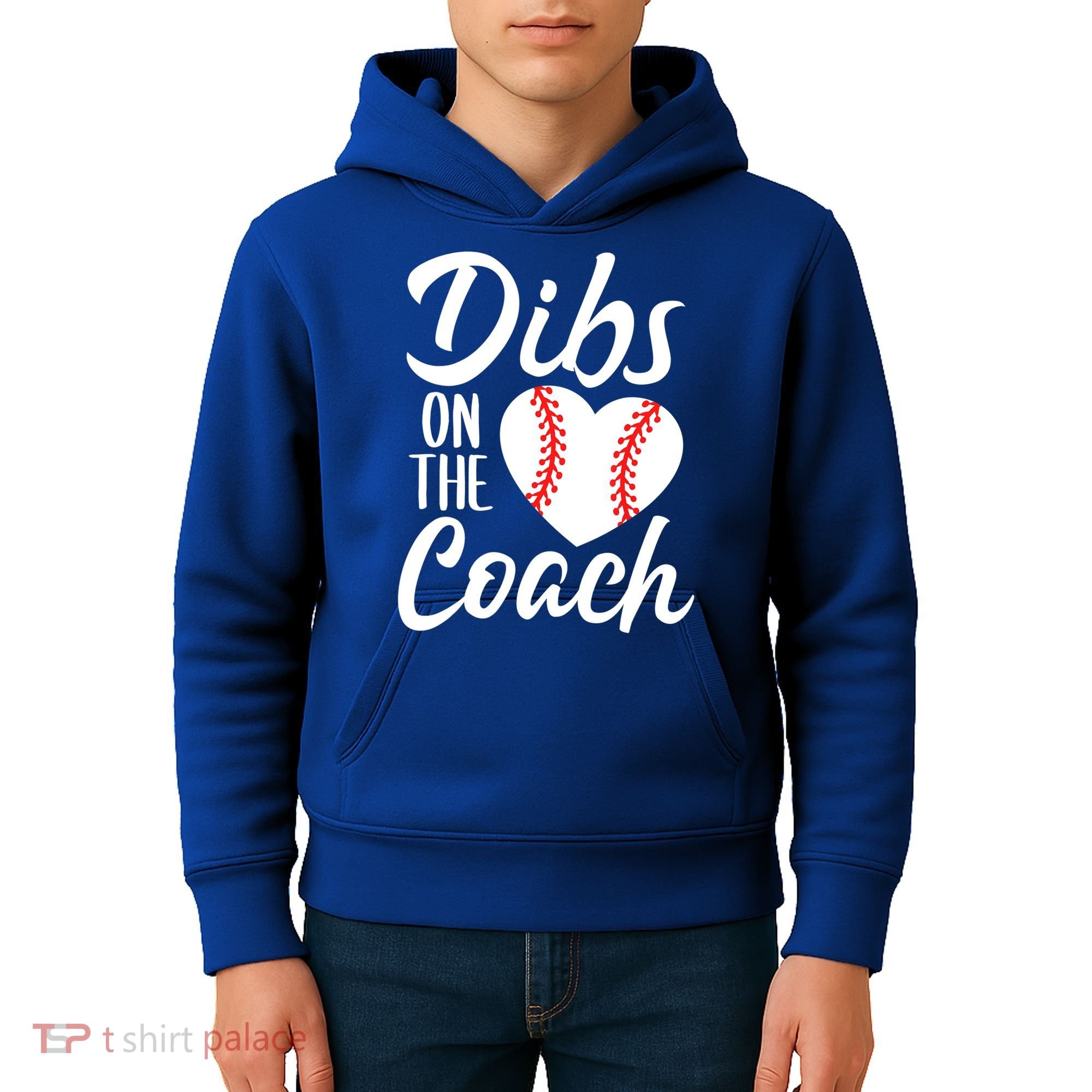 Dibs On The Coach Funny Baseball Heart Cute Mother's Day Kids Hoodie