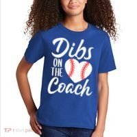 Dibs On The Coach Funny Baseball Heart Cute Mother's Day Kids T-Shirt thumb 2