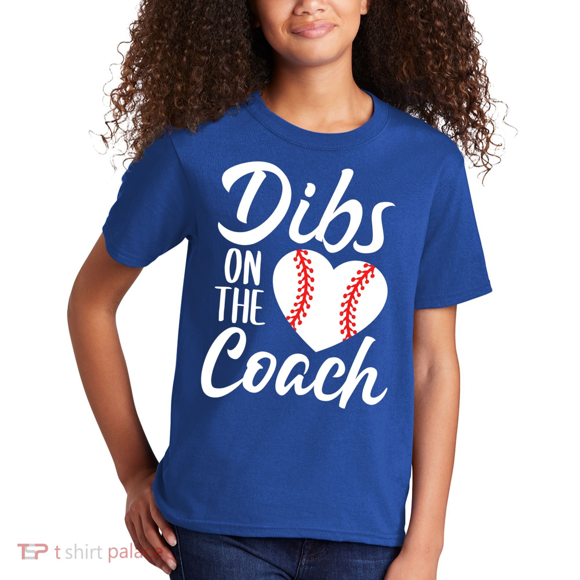 Dibs On The Coach Funny Baseball Heart Cute Mother's Day Kids T-Shirt