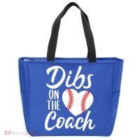 Dibs On The Coach Funny Baseball Heart Cute Mother's Day Tote Bag thumb 0