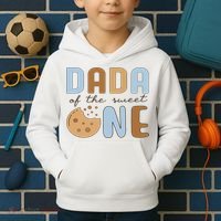 Dada Of The Sweet One Cookies And Milk 1st Birthday Family Kids Hoodie thumb 2