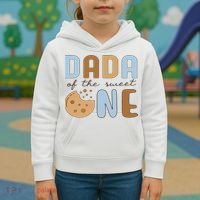 Dada Of The Sweet One Cookies And Milk 1st Birthday Family Kids Hoodie thumb 3