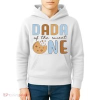 Dada Of The Sweet One Cookies And Milk 1st Birthday Family Kids Hoodie thumb 4