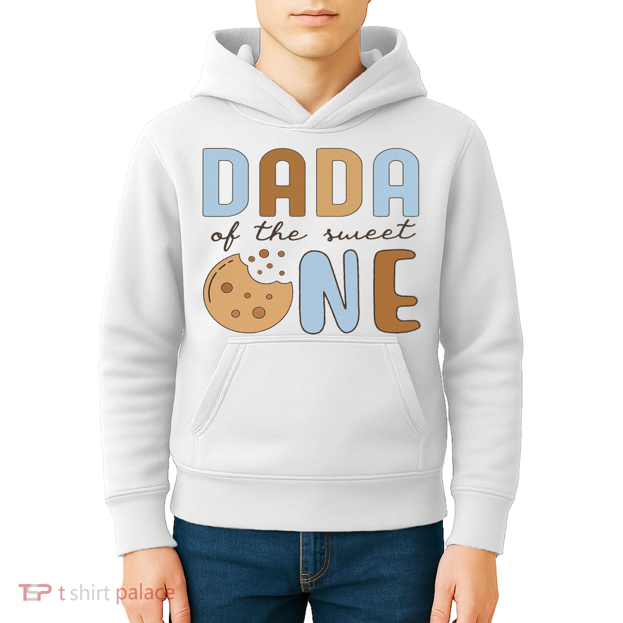 Dada Of The Sweet One Cookies And Milk 1st Birthday Family Kids Hoodie