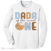 Dada Of The Sweet One Cookies And Milk 1st Birthday Family Kids Long Sleeve Shirt thumb 0