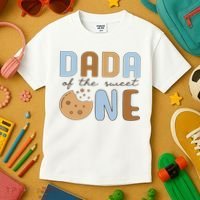 Dada Of The Sweet One Cookies And Milk 1st Birthday Family Kids T-Shirt thumb 3