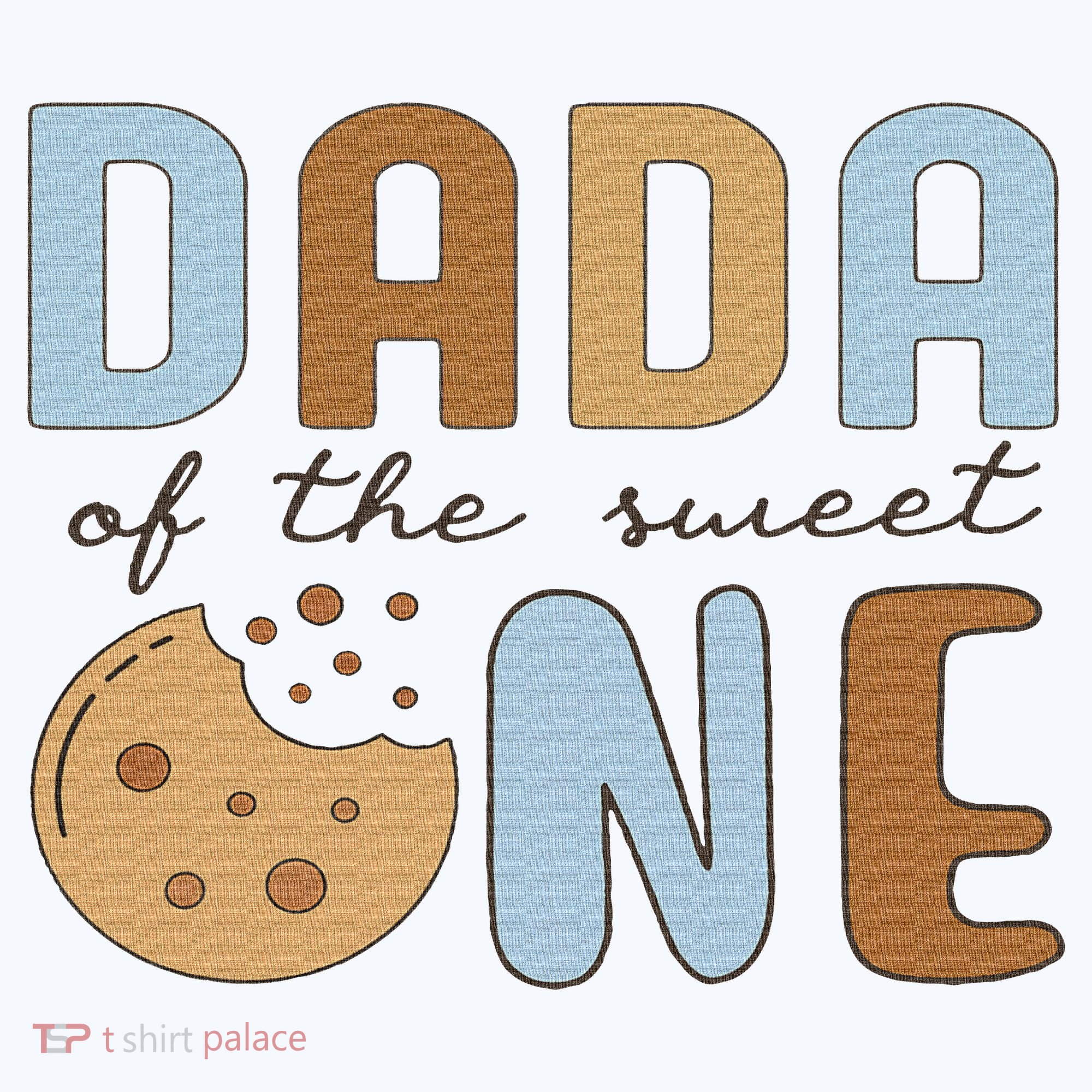 Dada Of The Sweet One Cookies And Milk 1st Birthday Family Kids T-Shirt