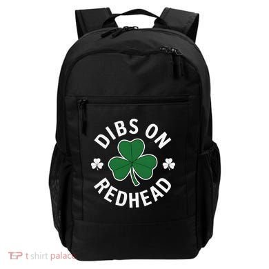 Dibs On The Redhead Shamrock St Patricks Day Backpack