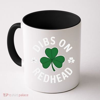 Dibs On The Redhead Shamrock St Patricks Day Coffee Mug