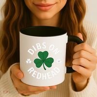 Dibs On The Redhead Shamrock St Patricks Day Coffee Mug thumb 3
