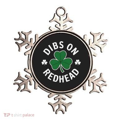 Dibs On The Redhead Shamrock St Patricks Day Ornament