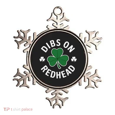Dibs On The Redhead Shamrock St Patricks Day Ornament