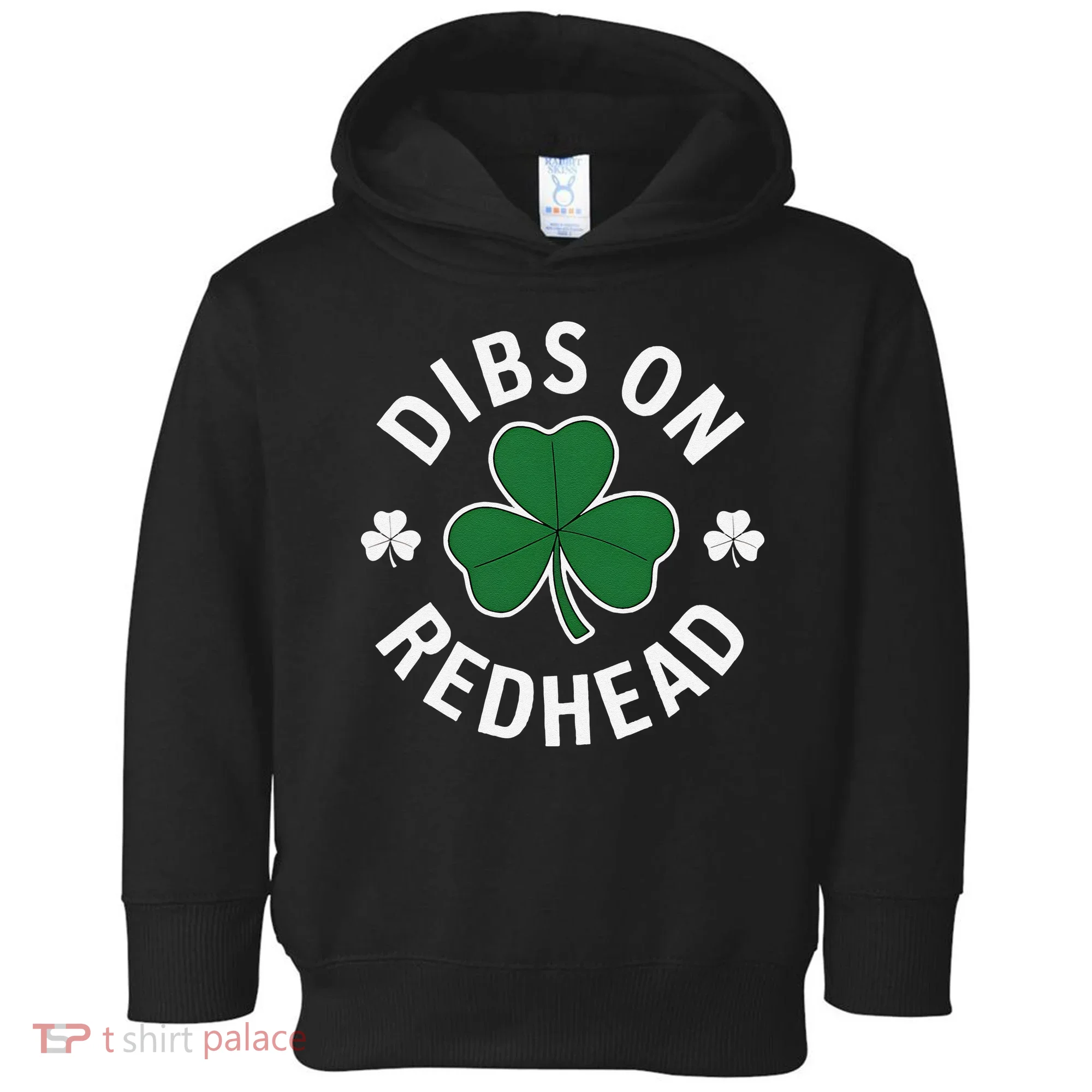 Dibs On The Redhead Shamrock St Patricks Day Toddler Hoodie