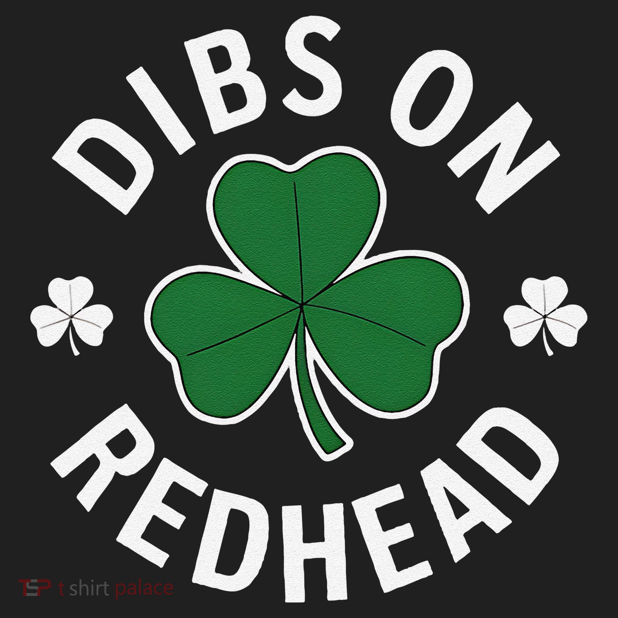 Dibs On The Redhead Shamrock St Patricks Day Golf Towel