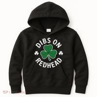 Dibs On The Redhead Shamrock St Patricks Day Kids Hoodie thumb 0